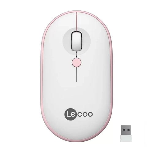 Lenovo LECOO WS212 1600Dpi 4 Tu�lu Kablosuz Beyaz Pembe Mouse