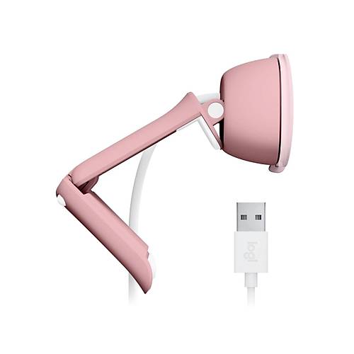 Logitech 960-001623 V-U0072 Brio 100 Full HD 1080p Gizlilik Kapakl� Mikrofonlu Pembe Web Kameras�