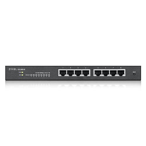 Zyxel GS1900-8-EU0101F 8 Port Gigabit Web Ynetilebilir Ethernet Switch