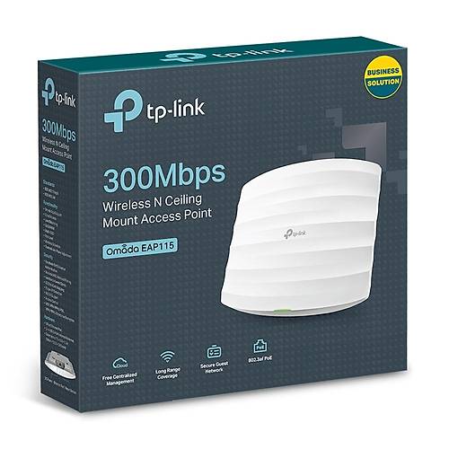 Tp-Link EAP115 1 Port Gigabit 2x3dBi 2.4Ghz 300Mbps Tanam Tipi Access Point
