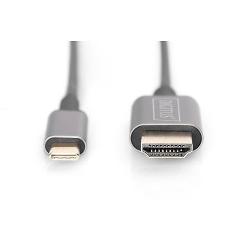 Digitus DA-70821 1.8 Mt USB Type-C to HDMI Erkek-Erkek 4K 30Hz Metal Dntrc Kablo