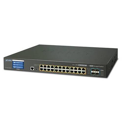 Planet PL-GS-5220-24P4XVR 24 Port Gigabit PoE 4 Port SFP+ 400W PoE+ L2+ Ynetilebilir Switch