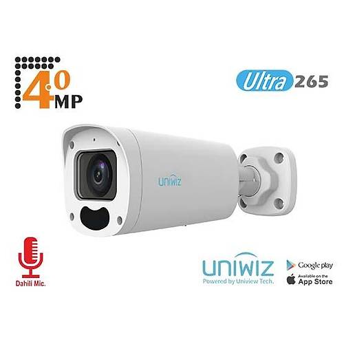 Uniwiz IPC-B312-APKZ 2 MP 2.8-12mm Motorize Lens DC POE Destekli Mikrofonlu 50Mt IR Bullet Kamera