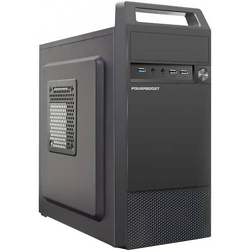 PowerBoost VK-V02M 350W Siyah Mid Tower Kulplu Bilgisayar Kasas