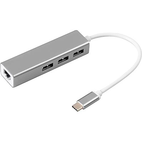 S-Link SL-UTY1010 USB 3.0 Type C to RJ45 Gigabit 3 Port USB 3.0 Hub USB Ethernet A Adaptr