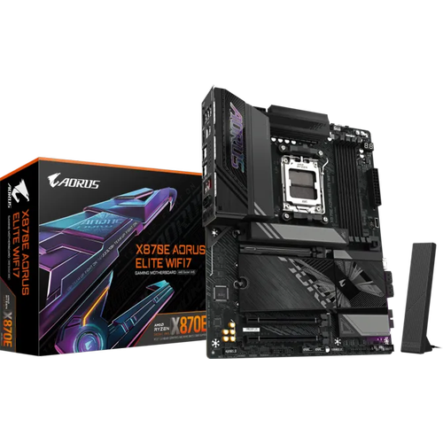 Gigabyte X870E AORUS ELITE WIFI7 Sc-AM5 DDR5 8200MHz 2xM2 WiFi7 2.5Gbit LAN E-ATX AMD Anakart