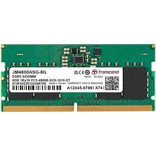 Transcend JM4800ASG-8G 8 GB DDR5 4800Mhz CL22 Notebook Bellek