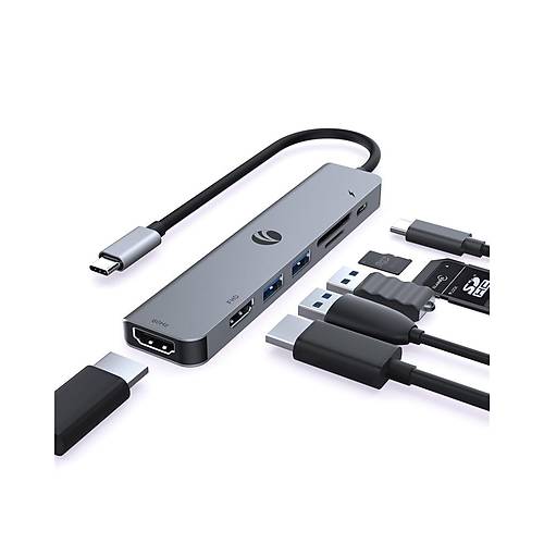 Vcom CUE39 Usb Type C to 2x HDMI 3xUSb 3.0 SD TF PD 100W Usb Dock Station