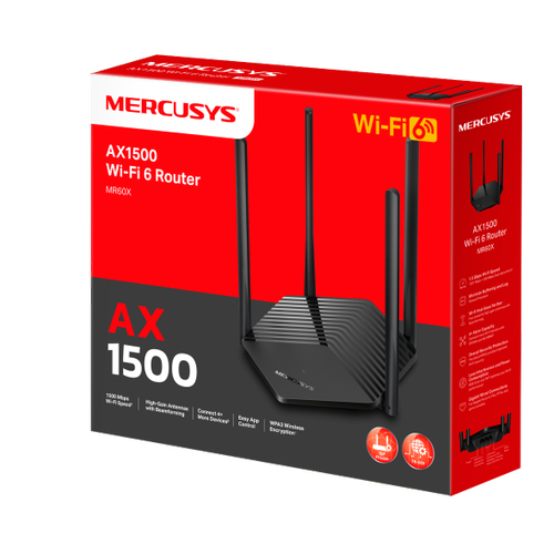 Tp-Link Mercusys MR60X 3 Port Gigab�t AX1500 Dula Bant Wi-Fi 6 Access Point Router