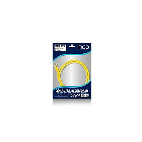 Inca ICAT-02TS 2 Mt CAT6 UTP AWG26 Sar Patch Cord Kablo