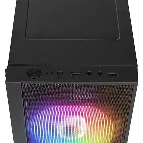 Everest MINION Mesh PEAK 300W 2x12cm Rainbow Fan Akrilik Yan Panel M-ATX Mini-T Gaming Oyuncu Kasas�