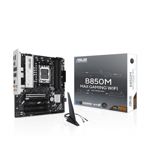 Asus B850M MAX GAMING WIFI Sc-AM5 DDR5 8000Mhz 3xM2 Wifi6 ATX AMD Anakart