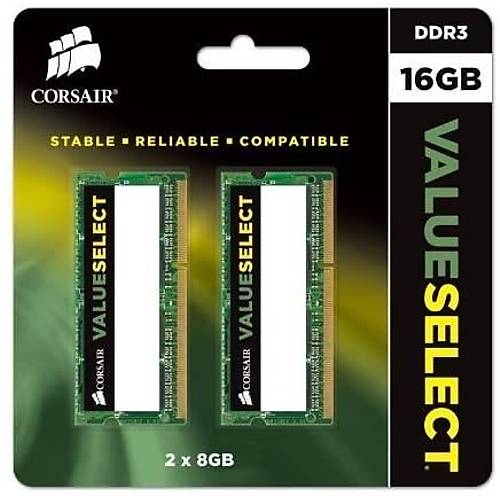 Corsair CMSO16GX3M2C1600C11 16 GB (2X8) DDR3L 1600Mhz CL11 Notebook Bellek