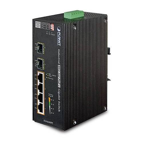 Planet PL-IGS-624HPT 4 Port Gigabit PoE+  2 Port SFP 120W PoE Endstiyel PoE Switch