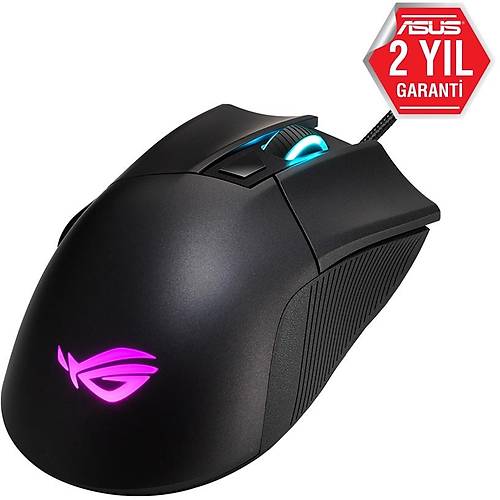 Asus ROG GLADIUS II CORE FPS USB 6200Dpi 6 Tu�lu Sens�rl� AURA SYNC RGB �rg�l� Kablolu Mouse