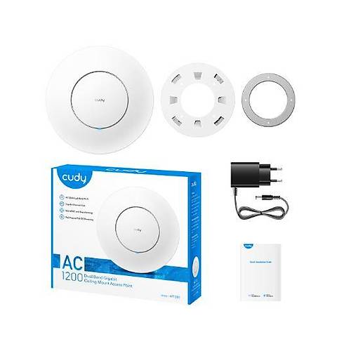 Cudy AP1300 1 Port Gigabit Dual Band AC1200 Tavan Tipi Access Point