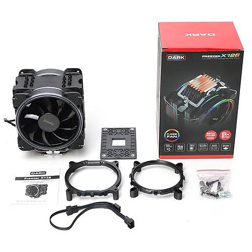 Dark DKCCX128 X128 Freezer 2x12 cm Fixed RGB Led Kule Tipi Intel Amd Soutucu Fan