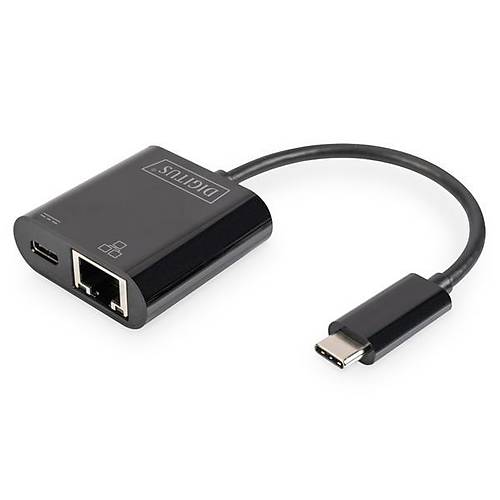 Digitus DN-3027 USB Type C to RJ45 Gigabit 1 Port PD USB Ethernet Adaptr
