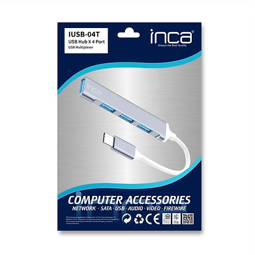 Inca IUSB-04T USB Type C to 4 port USB 3.0 USB �oklay�c�