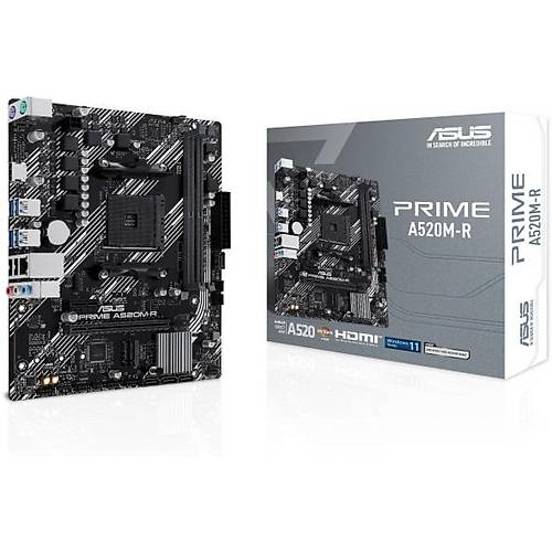Asus PRIME A520M-R Sc-AM4 A520 DDR4 4866Mhz M.2 mATX AMD Anakart