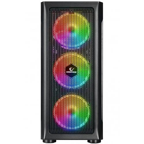 Rampage PROLIX Mesh 850W 80Plus 4x12cm ARGB Fan Kontrolc� Manyetik Temperli Caml� Gaming Oyuncu Kasas�
