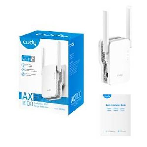 Cudy RE1800 1 Port Gigabit AX1800 Dual Band Wi-Fi 6 2 Antenli Menzil Geni�leitici