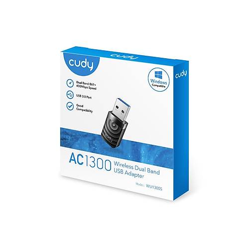 Cudy WU1300S 1300Mbps USB 3.0 Kablosuz A� Adapt�r�