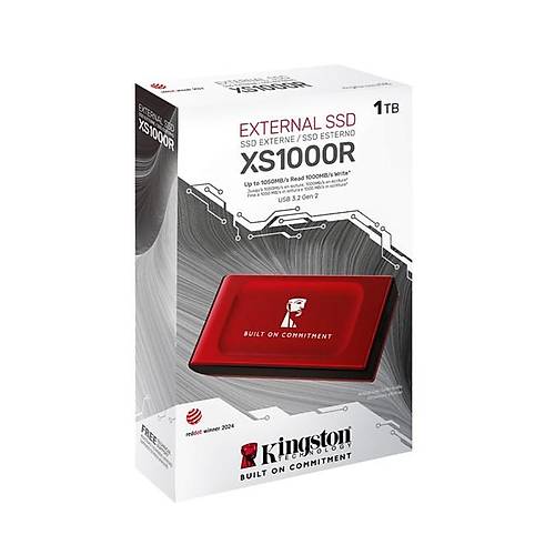 Kingston SXS1000R/1000GA 1 TB USB Taype C 3.2 Gen2 M.2 BOC K�rm�z� Harici SSD Harddisk