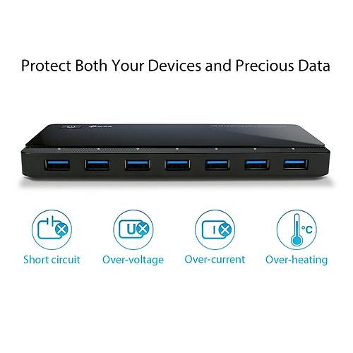 Tp-Link UH720 USB 3.0 to 7 Port USB 3.0 2 arj Portlu USB oklayc Hub