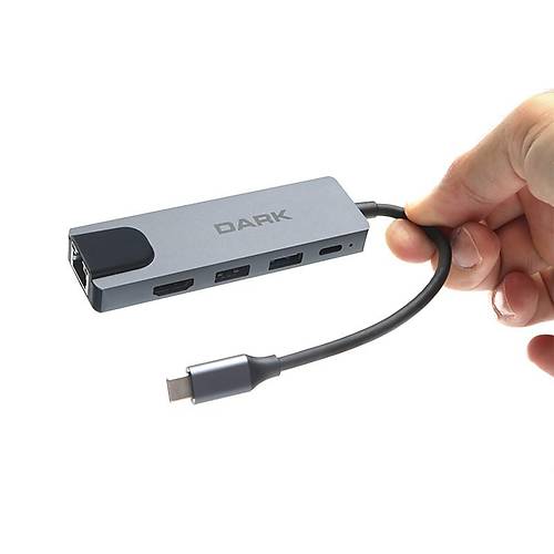 Dark DK-AC-U31X46 USB Type C 3.1 to HDMI ETHERNET Usb PD 65W Dock Station