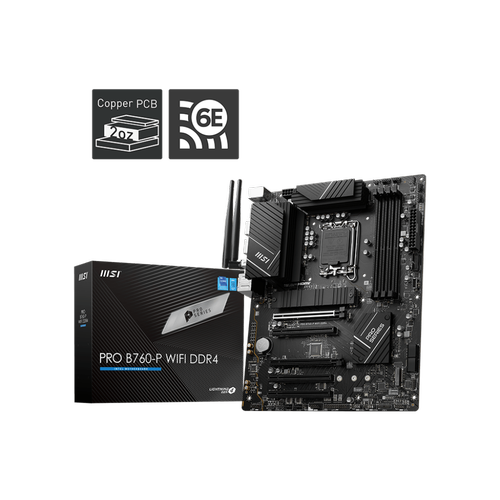Msi PRO B760-P WIFI DDR4 Sc-1700 B760 DDR4 5333Mhz 3xM2 2.5Gbit Wi-Fi 6E ATX INTEL Anakart