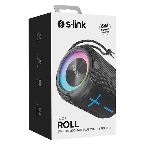 S-Link SL-S79 1+0 Roll 6W 1200mAh Bluetooth Gri Hoparl�r