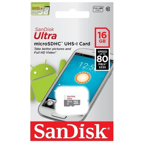 Sandisk SDSQUNS-016GGN3MN 16 GB SDHC C10 microSD Haf�za Kart�
