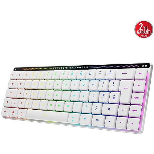 Asus ROG FALCHION RX RED WL/LP/PBT/UK Q ENG Low Profil AURA SYNC Kablosuz Oyuncu Klavyesi