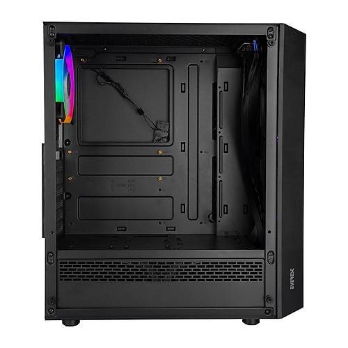 Everest BUMPY PSU YOK 4x12cm RGB Fanl� Tempered Caml� ATX Mid-Tower Gaming Oyuncu Kasas�