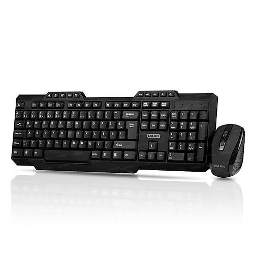 Dark DK-AC-KMW1000 Q TR Multimedia Kablosuz Siyah Klavye Mouse Set