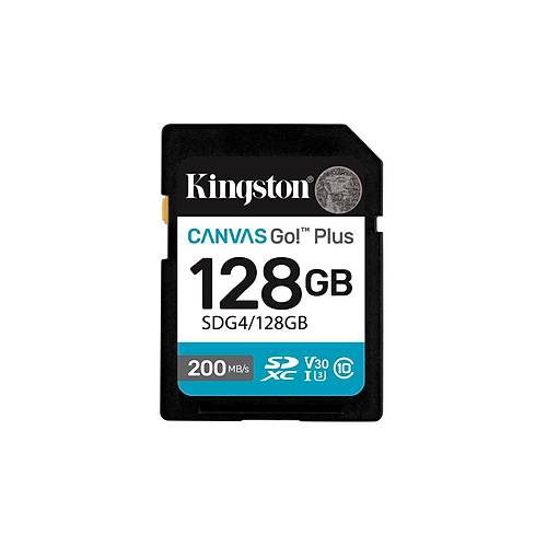 Kingston SDG4/128GB 128 GB Canvas Go Plus Gen4 200Mb/s C10 UHS-I U3 V30 SD Haf�za Kart�