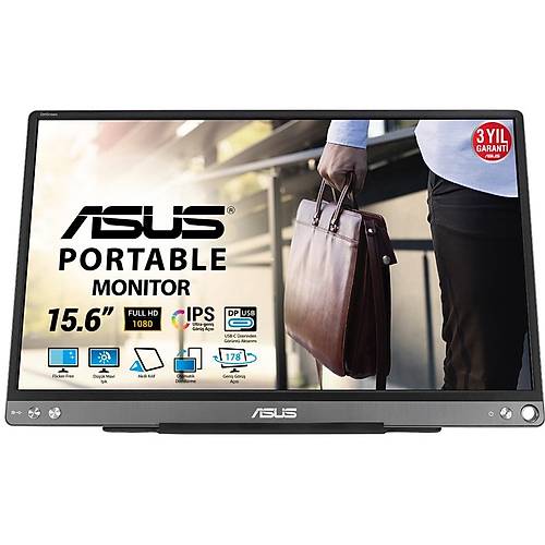 Asus ZENSCREEN MB16QHG 15.6 inch 2560x1140 5ms 120Hz DP USB Type-C Mat Stand Monitr
