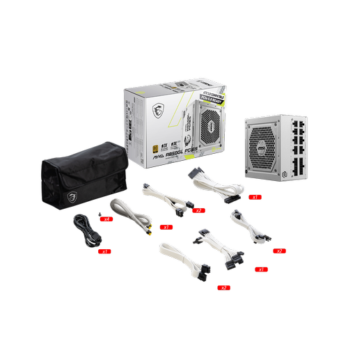 Msi MAG A850GL PCIE5 WHITE 850 Watt 80 Plus Gold 12cm Fanl� Full Mod�ler ATX G�� Kayna��