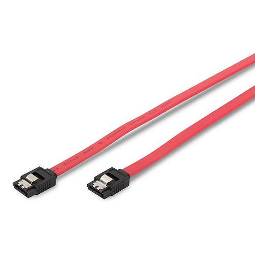 Digitus AK-400102-003-R 0.30 Mt SATA to SATA Di�i-Di�i D�z UL Mandall� K�rm�z� SATA Kablosu
