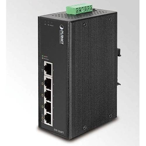 Planet PL-ISW-504PT 5 Port 10/100Base-TX 4 Port PoE 12W PoE Endstriyel Switch