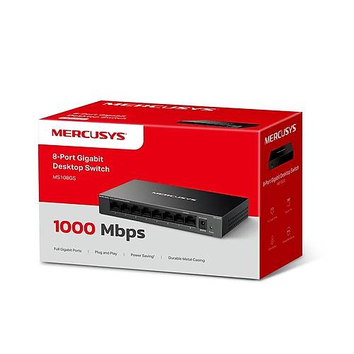 Tp-Link Mercusys MS108GS 8 Port Gigabit Masa�st� Ethernet Switch