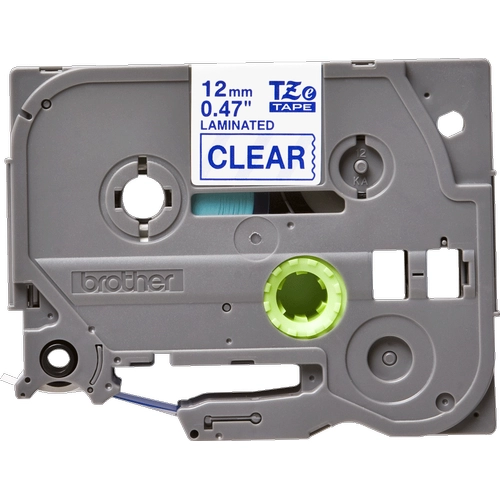 Brother TZE-133 8Mt 12mm �effaf �zeri Mavi Laminasyonlu Etiket