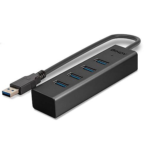 Lindy LIN-43324 USB 3.0 to 4 Port Usb 3.0 30cm Kablolu USB oklayc