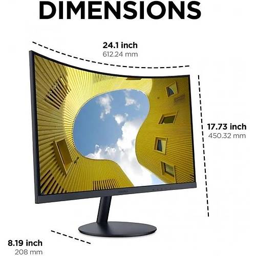 Koorui 27N5CA 27 inch 1920x1080 5ms 75Hz VGA HDMI 1500R Kavisli Oyuncu Monit�r�
