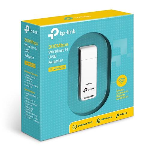 Tp-Link TL-WN821N 300 Mbps 2.4 Ghz On Board USB Kablosuz Adaptr