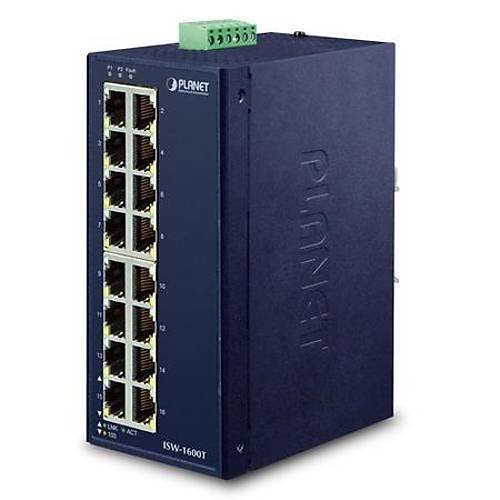 Planet PL-ISW-1600T 16 Port 10/100TX Fast Endstriyel Ethernet Switch