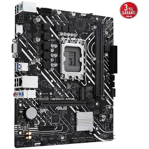 Asus PRIME H610M-K ARGB Sc-1700 H610 DDR5 5600Mhz M.2 SATA mATX INTEL Anakart