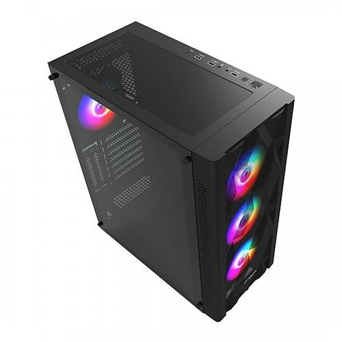 Fsp CMT395A 850W 4x12cm RGB Fanl� Siyah Mid Tower Oyuncu Kasas�