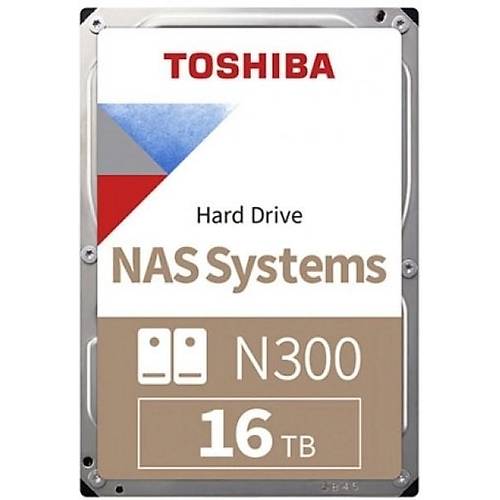 Toshiba HDWG31GUZSVA 16 TB N300 7200Rpm 512MB SATA3 3.5 inch 7/24 NAS System Harddisk